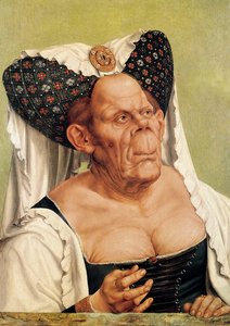 Uma velha mulher grotesca, possivelmente princesa Margaret do Tirol, c.1525-30